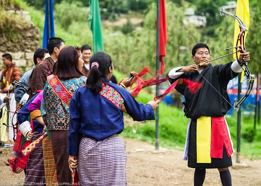 Traditional dress and archery