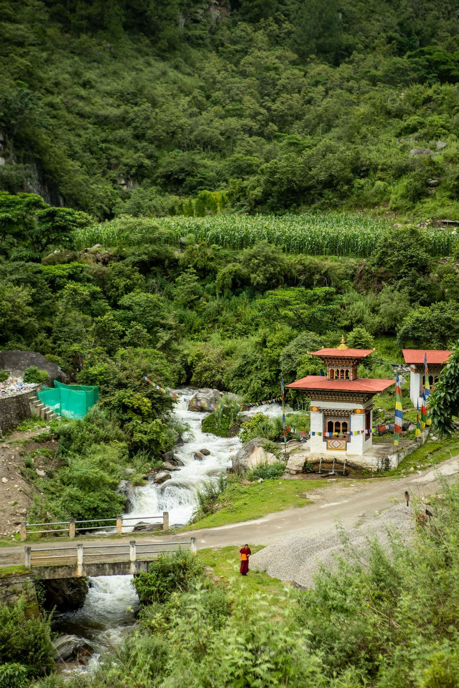 Mountain valley in Bhutan