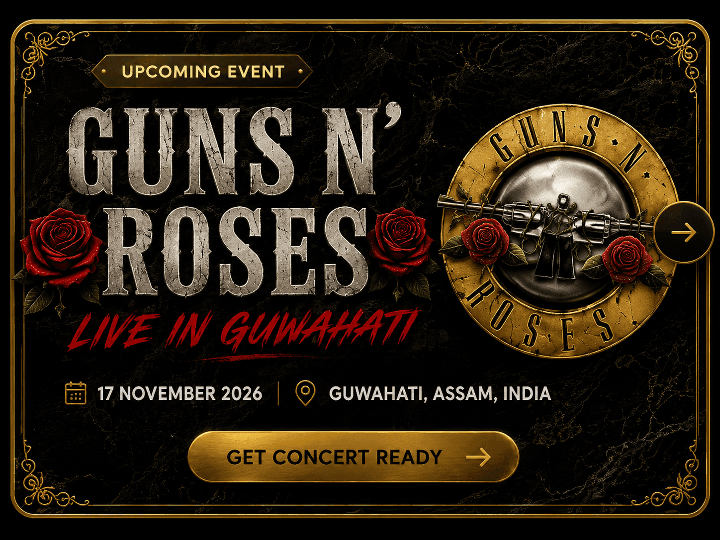 Guns N' Roses Live in Guwahati concert trip